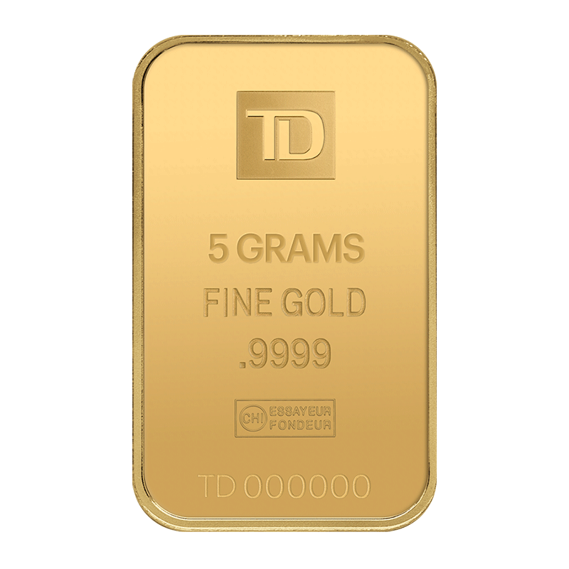 Image for 5 gram TD Gold Bar from TD Precious Metals